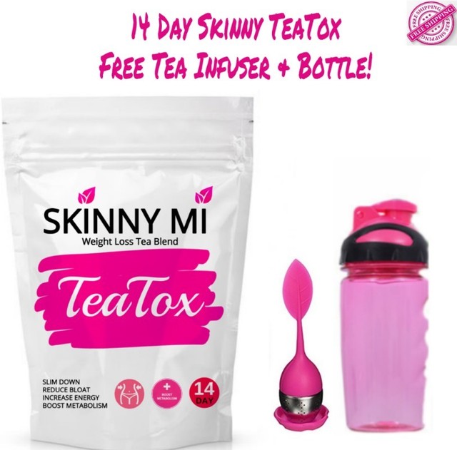 14 DAY SKINNY & FIT ORGANIC TEATOX WEIGHT LOSS DETOX TEA! FREE INFUSER
