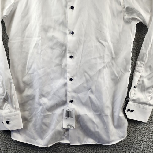 Eton Contemporary Fit Paisley Twill Shirt Men's 38/15 White Cutaway Collar L/S - Picture 4 of 13