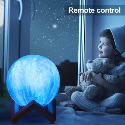 15CM LED Mond Lampe 3D Nachtlicht Touch Sensor Moon Light Mondlicht Nachtlampe - Bild 5 von 11