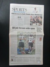 Drew Brees Doug Flutie Signed 4/6/02 SD Trib. Sports Auto PSA/DNA AH44279