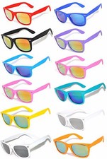 WHOLESALE BULK 12 PAIRS CLASSIC VINTAGE MATTE MIRROR LENS SUNGLASSES