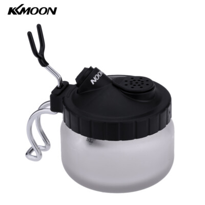 KKmoon Airbrush Cleaning Pot Glass Air Brush Holder Jar Bottle Tattoo