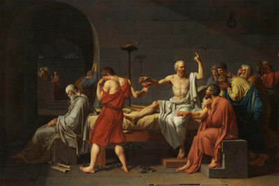 The Death Of Socrates Reproduction Color Splash Art Wall - POSTER 20x30