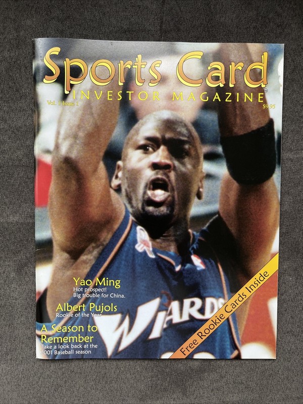 Sports card investor Magazine Vol 1 Iss1 with uncut cards - Michael Jordan