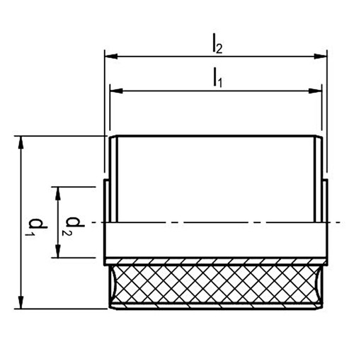 Silentbuchse Ø28/Ø48 x 55/50mm NK 60°Shore Stahl - Picture 2 of 2