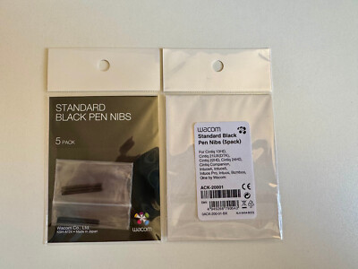 Wacom Standard Pen Nibs Digitale Stiftspitze Schwarz ACK-20001 (5er Pack)+ 4 Stk