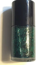 CULT NAILS NAIL POLISH LACQUER TOXIC SEAWEED GREEN ORANGE FLAKIE GLITTER HTF