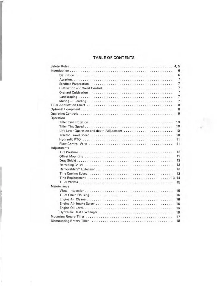 Tractor Operator's Manual Fits Case Rotary Tiller H-70, J-70 No. 9-50891 - Image 2 of 4