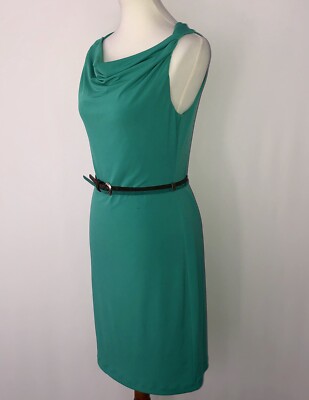SALE! Muse Dress Sheath Sea Green Lined Belted Stretch Figure Flattering Size 8 | eBay SALE! Muse Dress Sheath Sea Green Lined Belted Stretch Figure Flattering Size 8 | eBay