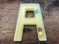 Vintage BABY TODDLER Plastic Rattle Letter "A" Balls Knickerbocker