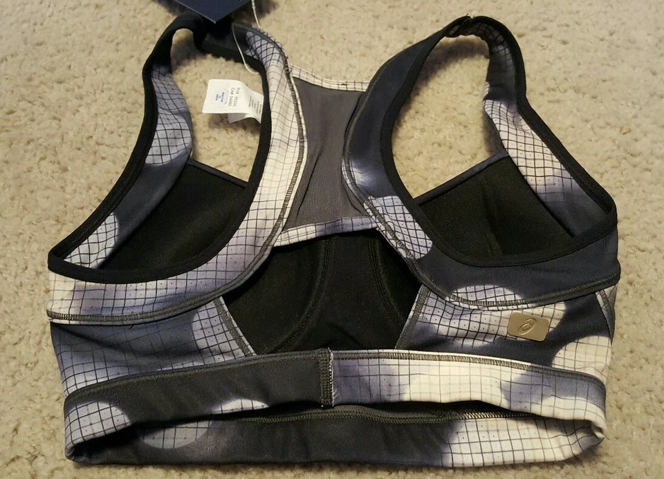 NUEVO Sujetador deportivo Asics para mujer entrenamiento fitness negro blanco gris talla XS $55 Foto 2 de 2