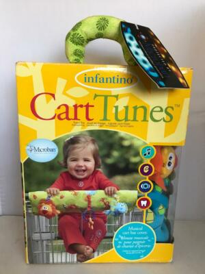 Infantino Cart Tunes Neutral NEW in BOX Musical Bar Cover Zoo Animals Microban