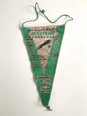 AS Saint Etienne fanion palmares vintage ASSE pennant football - Photo 1/2