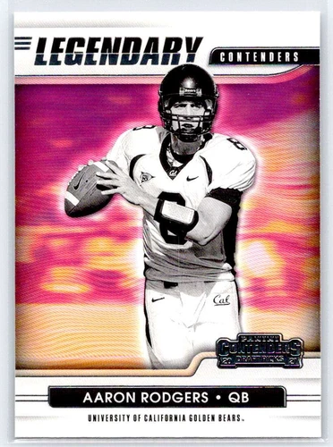 2021 Panini Contenders Draft Picks #3 Aaron Rodgers Legendary Contenders Purple