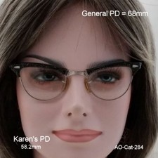 American Optical Cat Eye 12K Gold Fill True Antique Eyeglasses  Case