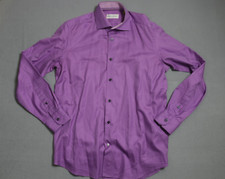 Robert Graham Button Up Shirt Mens 39 15.5 Purple