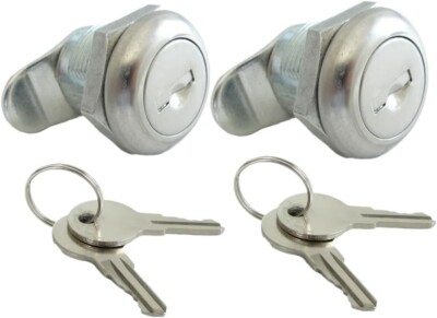 ''2 Pack Truck Tool Box Lock with Keys Pickup Toolbox Latch Cylinder, 5/8'' C
