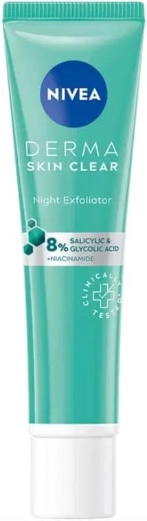 NIVEA Derma Skin Night Chemical Exfoliator For Blemish-Prone Skin 40ml Pack of 3 - Image 2 of 4