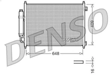 Condenser, Air Conditioning DENSO DCN46001 for Nissan X-Trail II (T31) 2 2008-2013