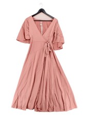 Nasty Gal Wrap Maxi Dress UK6 in Pink