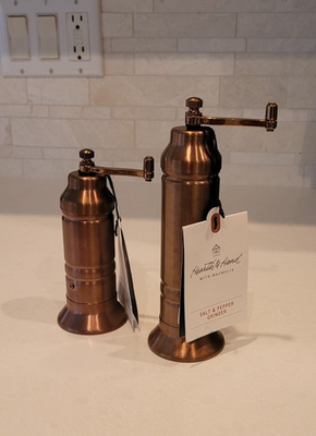 #ad Salt amp; Pepper Crank Grinder Pair ▪ Copper Finish ▪︎ Hearth amp; Hand w Magnolia $25.00
