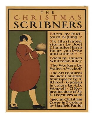 Vintage Christmas Scribner's Poster Wandbild Druck Premium Qualität