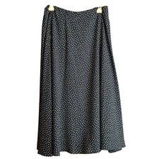 Talbots Navy Blue Polka Dot Maxi Skirt, 6, classic, preppy, quiet luxury