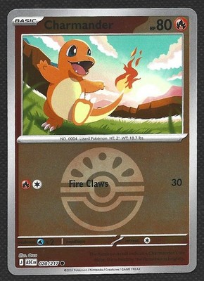 Pokemon Charmander 020/217 Reverse Holo Friend Ball Ascended