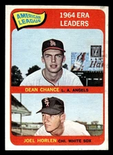 1965 TOPPS DEAN CHANCE 7 VG LL JOEL HORLEN BASEBALL