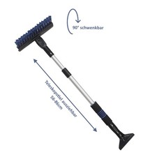 Schneebesen Eiskratzer Teleskop Schnee Bürste 58-86cm Auto Besen mit Gummilippe