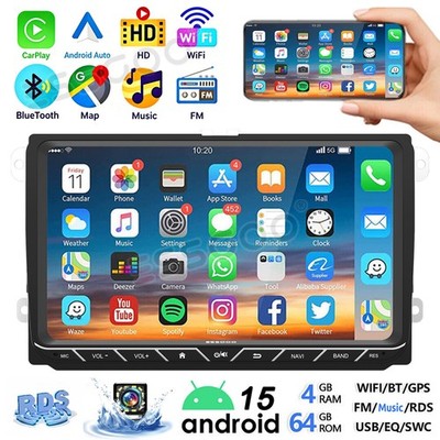 Autoradio 4+64G CarPlay Android 15 Für VW Golf 5 6 Passat Polo Touran Tiguan KAM
