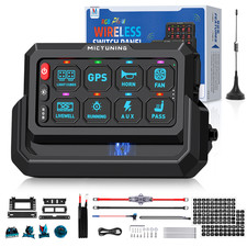 Wireless 6/8/12 Gang Switch Panel, 12V LED Circuit Control Relay System Marine