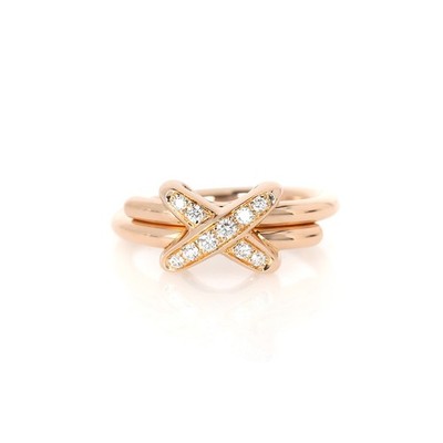 Chaumet Jeux de Liens Ring Rosegold Diamant Band Größe 48 echt