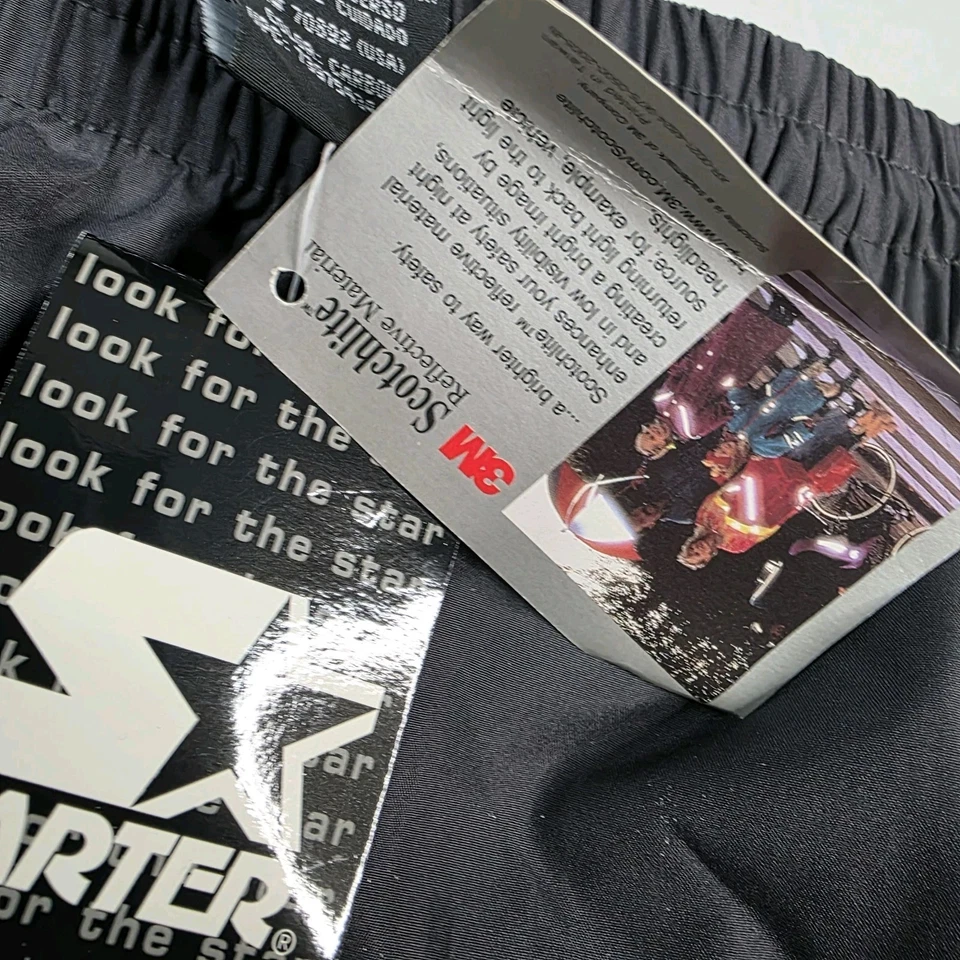 Calça joggers vintage Starter micro poli reflexiva Scotlite masculina tamanho XL cinza nova na caixa - Imagem 3 de 4