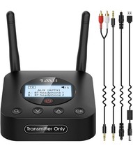 1Mii B06TX Bluetooth 5.2 Long Range Transmitter for TV/PC w/ Screen Display