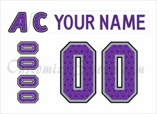 Ontario Reign Customized Number Kit For 2025-present White Uniform