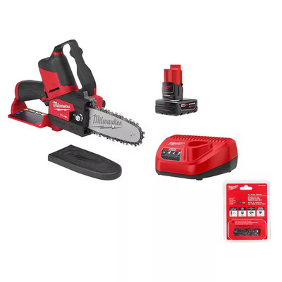 M12 FUEL 6 In. 12V Lithium-Ion Brushless Battery HATCHET Pruning Saw Kit W/4.0 A