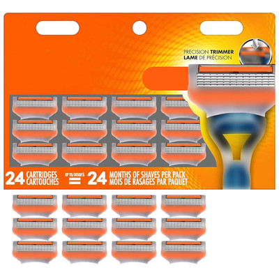 24Pcs Premium Razor Blades for Men Compatible Gillette Fusion 5 Blades Refills -