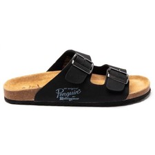 Penguin Mens Port Slides Sandals Black