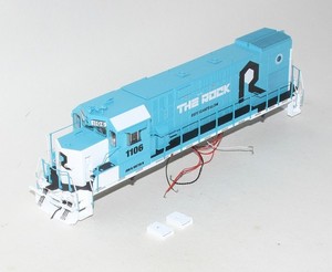 Athearn Genesis GP15-1 Body Shell Rock Island Rail RILX 1106 LED Lights HO Scale