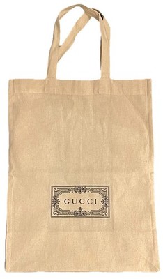 Authentic - GUCCI - Cotton Canvas Reusable Shopping Tote Bag - 10'' x 14'' x 6''