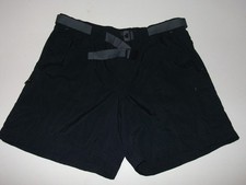 Columbia Sportswear Men Short Medium Black NylonBlend Elastic Waist Multi Pocket