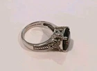 Vintage CNA 925 sterling Silver And Big Smokey Topaz Ring Size 8.75 Signed