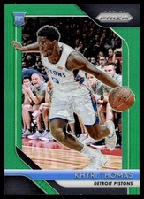 2018-19 Panini Prizm Prizms Green Khyri Thomas Rookie Detroit Pistons #122