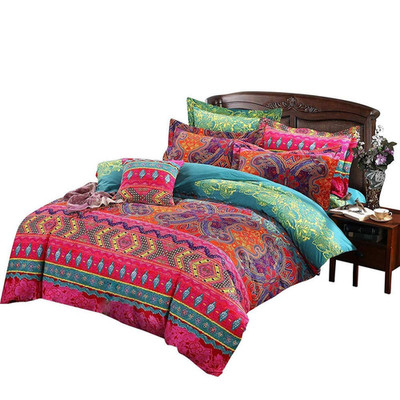 Abreeze Brushed Cotton Bohemian Duvet Cover Set Bohemia Exotic Striped Cotton