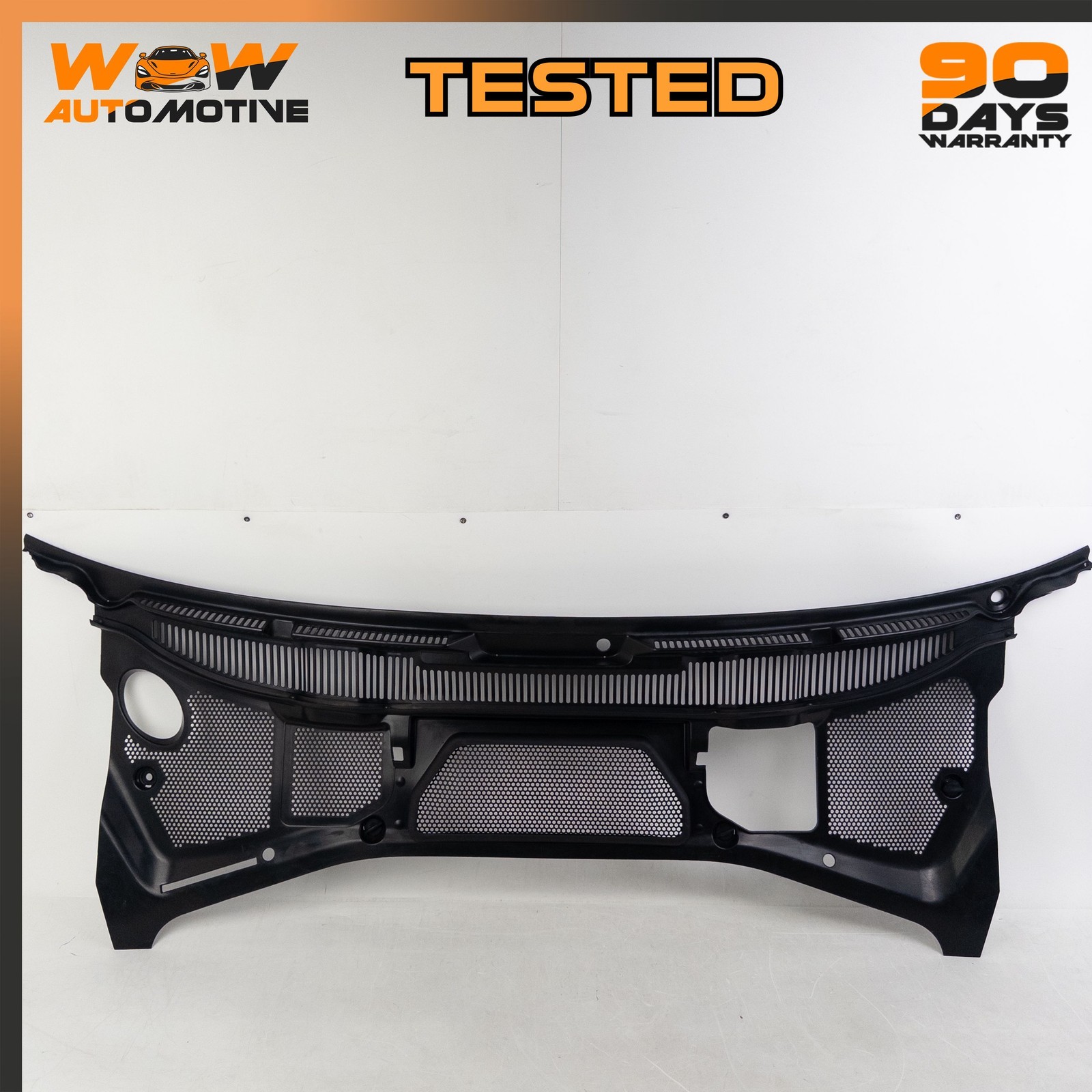 04-13 BENTLEY CONTINENTAL GTC FRONT WINDSHIELD COWL PANEL TRIM COVER BLACK OEM