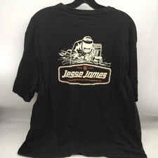 Jesse James Industrial Workwear Sturdy Work T-Shirt Mens Short Sleeve Black 2XL