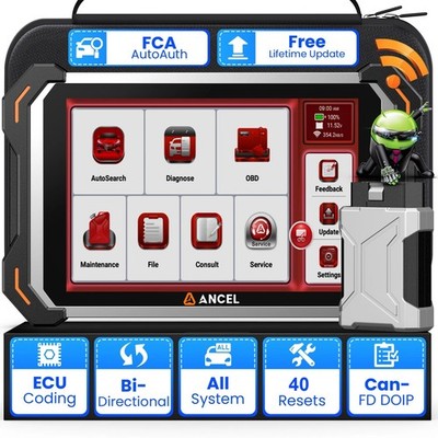 ANCEL DS600 BT for Cadillac ATS-L Bidirectional Diagnostic Scanner ECU Coding