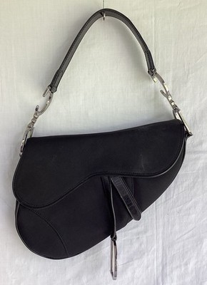 Christian Dior SADDLE ナイロンボディーバッグ CHRISTIAN DIOR BLACK NYLON SADDLE BAG – RDB