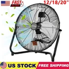 12/18/20 Inch High Velocity Metal Industrial Floor Fan with 3 Speeds, 360° Tilt